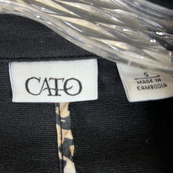 Cato Blazer Women’s Black Notched Lapel One Button Business Casual Jacket Small - Picture 10 of 10